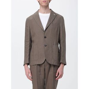 Manuel Ritz Men Manuel Ritz Single Breasted Linen Blazer